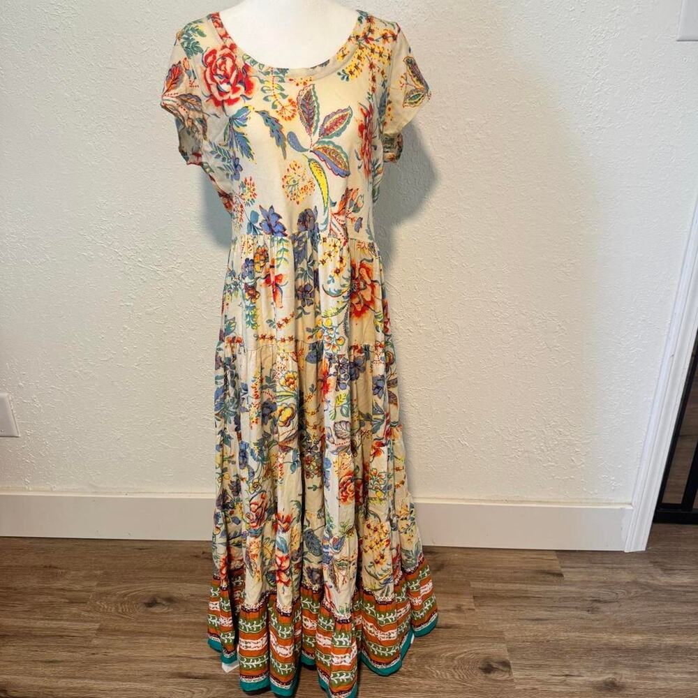 Soft surroundings multicoloured floral maxi MEDIUM